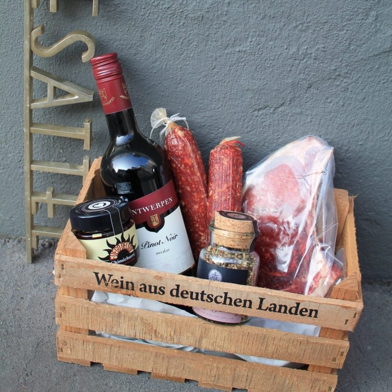 Präsentkorb von der Metzgerei Kleesattel